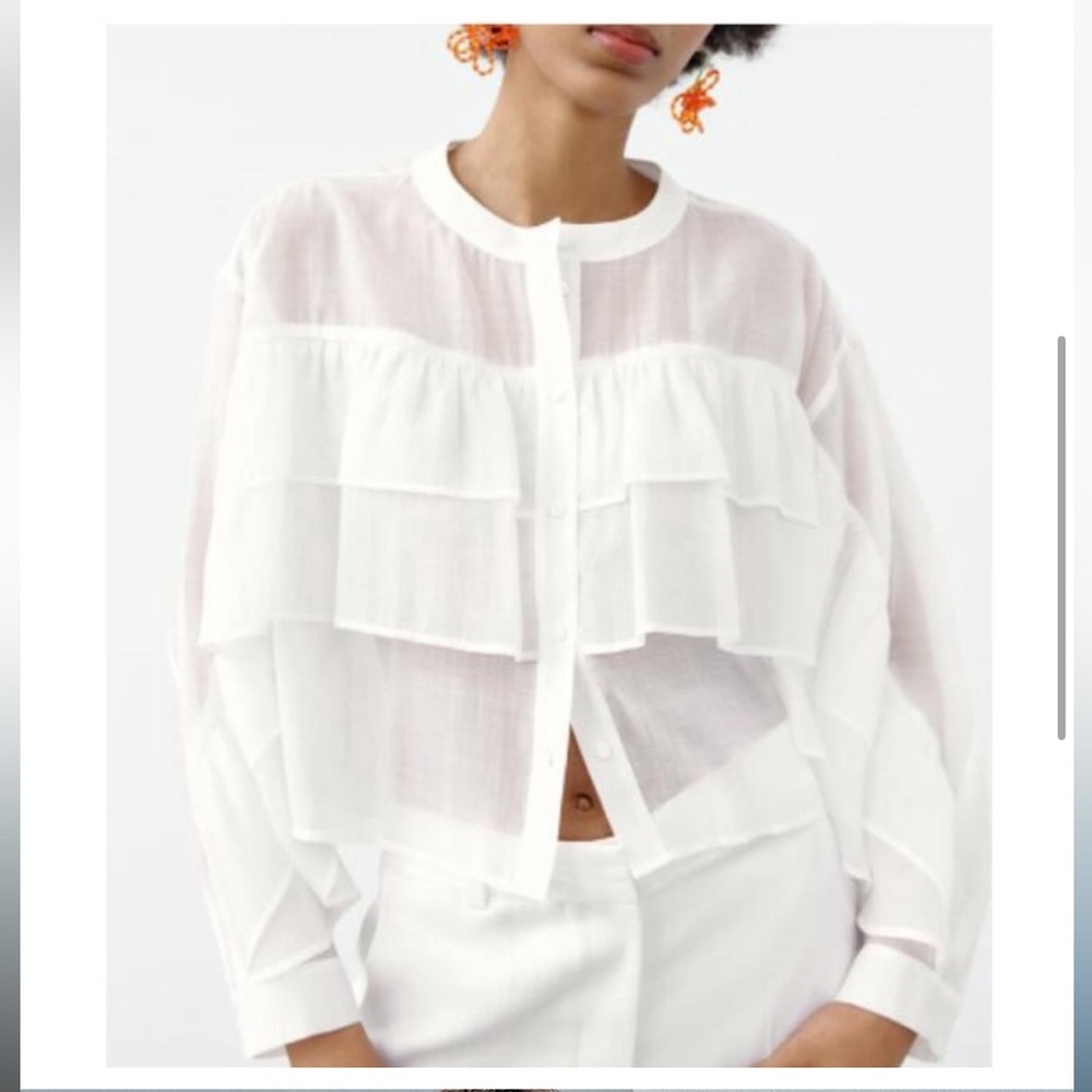 RUFFLED ROMANTIC BLOUSE WHITE